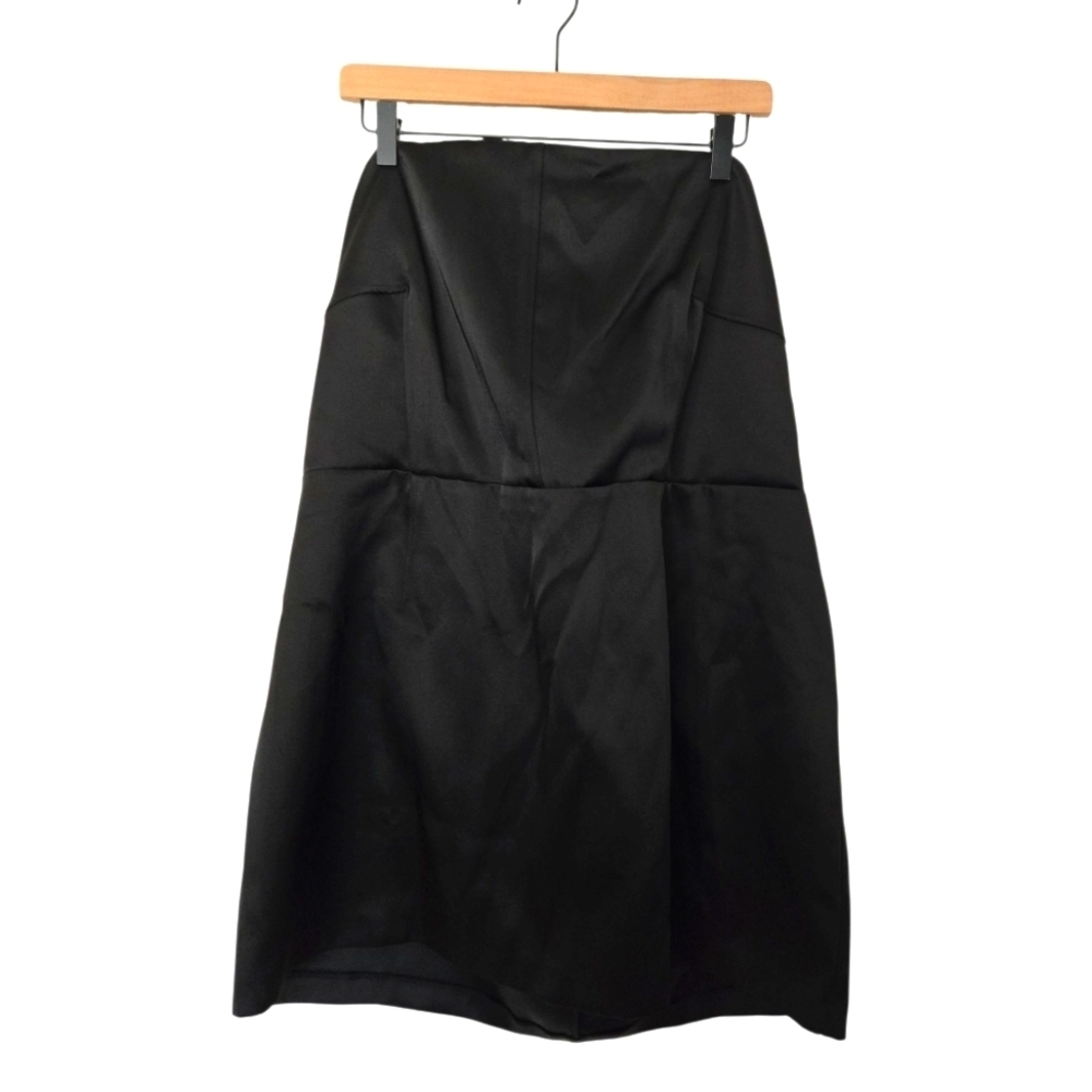 H&M Black Satin Midi Dress Size XXL